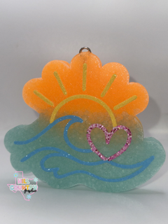 Sunset Heart Wave Freshie